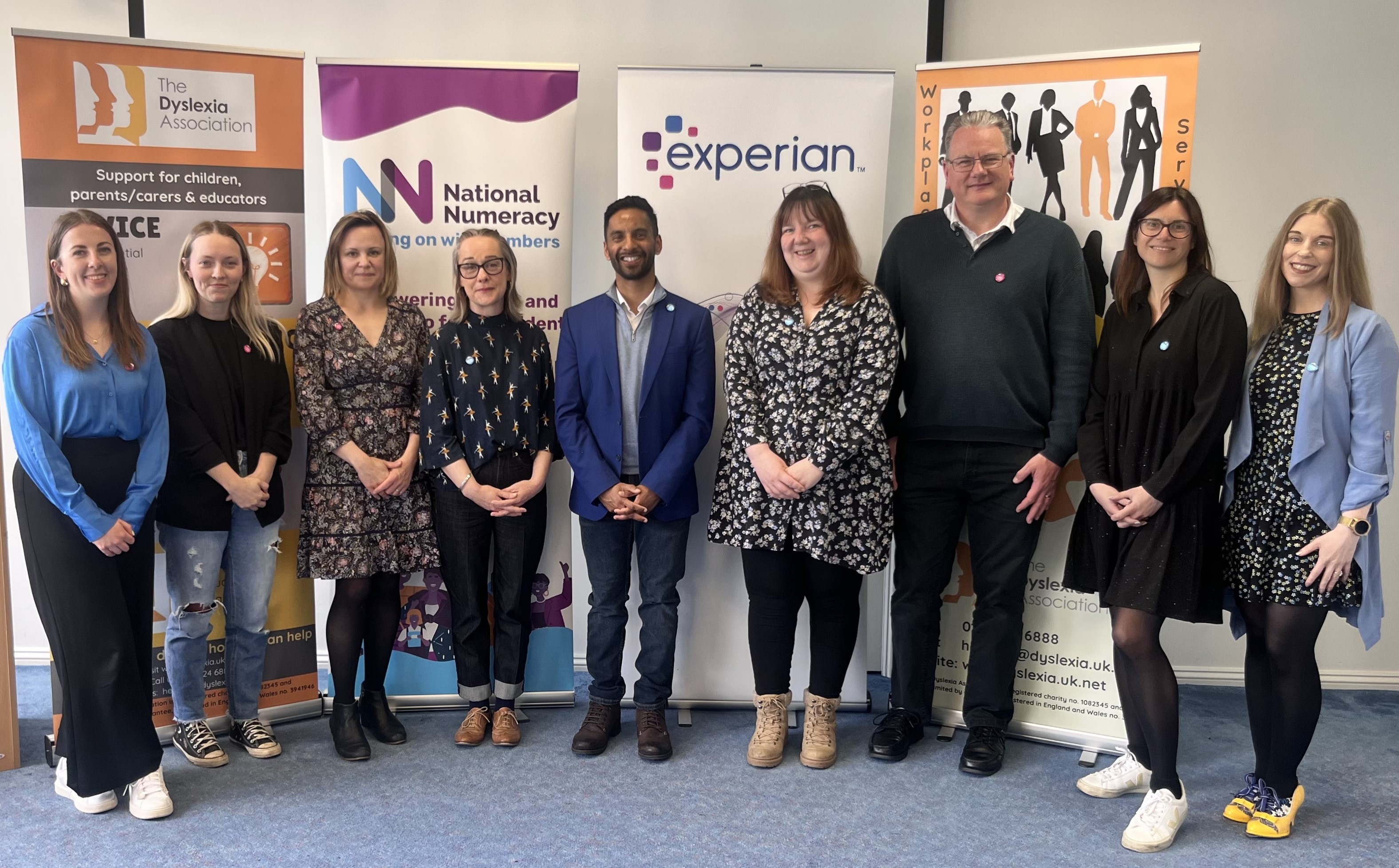 Bobby Seagull with the Dyslexia Association and Experian volunteers