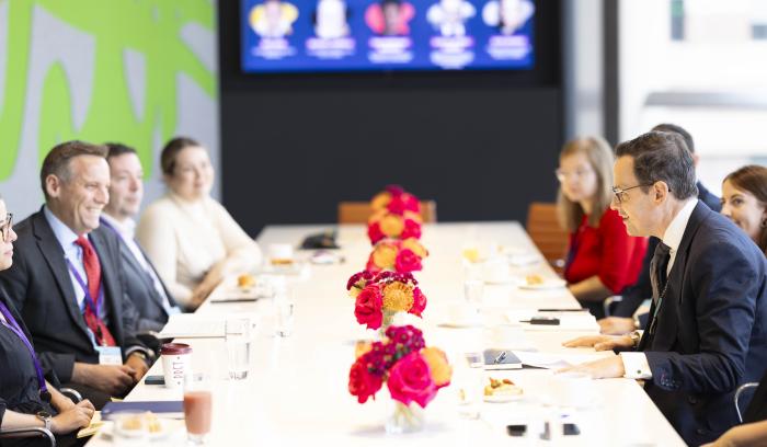 Attendees at City Giving Day roundtable hosted by Bloomberg and Barclays LifeSkills